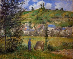Chaponval Landscape by Camille Pissarro Oil Painting