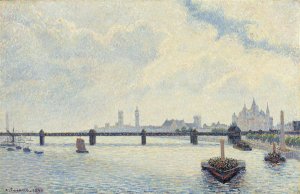 Charing Cross Bridge,London by Camille Pissarro Oil Painting
