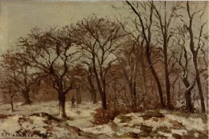Chestnut Orchard in Winter by Camille Pissarro - Oil Painting Reproduction