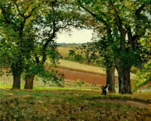 Chestnut Trees at Osny painting by Camille Pissarro