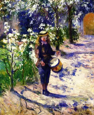Child with Drum by Camille Pissarro - Oil Painting Reproduction