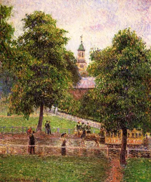 Church at Kew by Camille Pissarro - Oil Painting Reproduction