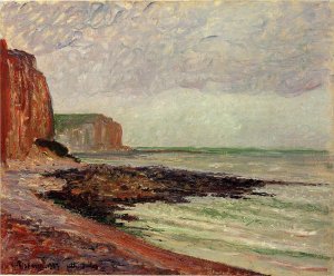 Cliffs at Petit Dalles Oil painting by Camille Pissarro