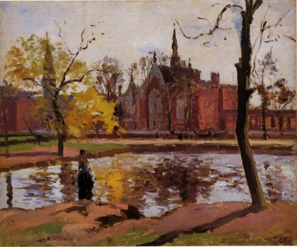Dulwich College, London by Camille Pissarro - Hand-Painted Oil Painting Reproduction