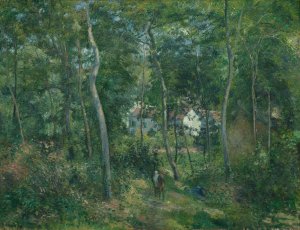 Edge of the Woods Near L'Hermitage, Pontoise by Camille Pissarro Oil Painting