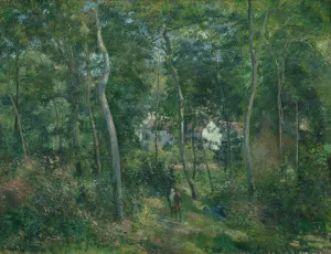 Edge of the Woods Near L'Hermitage, Pontoise by Camille Pissarro Oil Painting