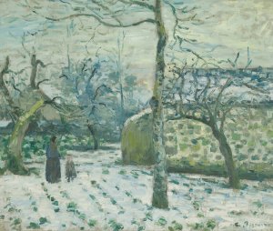 Effet De Neige a Montfoucault by Camille Pissarro Oil Painting