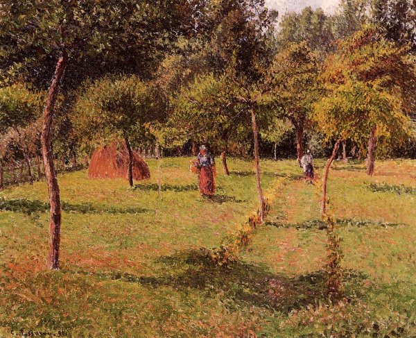 Enclosed Field at Eragny by Camille Pissarro - Hand-Painted Oil Painting Reproduction
