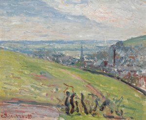 Environs De Rouen by Camille Pissarro Oil Painting