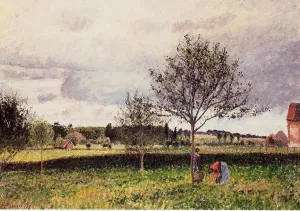 Eragny Landscape, Le Pre painting by Camille Pissarro