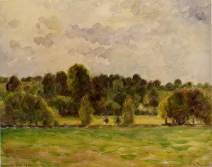Eragny, Twilight by Camille Pissarro Oil Painting
