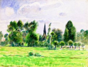 Eragny by Camille Pissarro Oil Painting