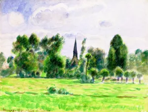 Eragny by Camille Pissarro - Oil Painting Reproduction