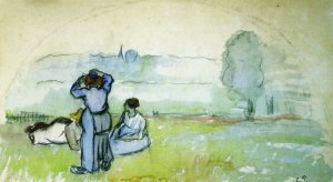 Fan Project by Camille Pissarro Oil Painting