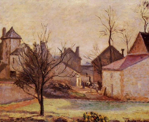 Farmyard in Pontoise by Camille Pissarro - Hand-Painted Oil Painting Reproduction