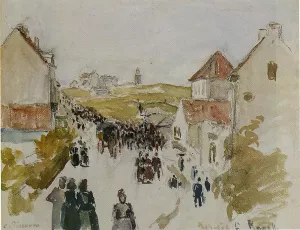 Feast Day in Knokke by Camille Pissarro Oil Painting