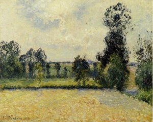 Field of Oats in Eragny Oil painting by Camille Pissarro