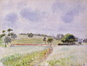 Field of Rye by Camille Pissarro Oil Painting