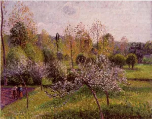 Flowering Apple Trees, Eragny by Camille Pissarro Oil Painting
