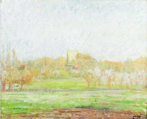 Fog in Eragny Oil painting by Camille Pissarro