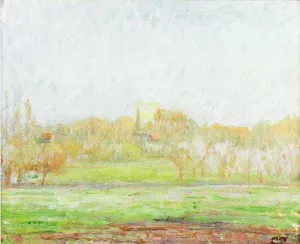 Fog in Eragny painting by Camille Pissarro