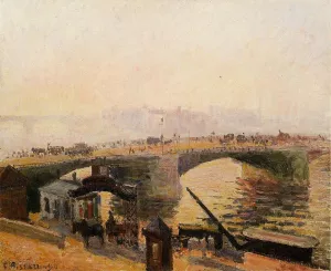 Fog, Morning, Rouen by Camille Pissarro - Oil Painting Reproduction