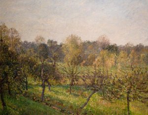Forest in Evening by Camille Pissarro Oil Painting