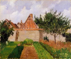 Garden at Eragny study painting by Camille Pissarro