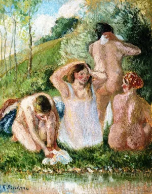 Group of Bathers painting by Camille Pissarro