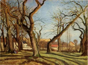 Groves of Chestnut Trees at Louveciennes by Camille Pissarro Oil Painting