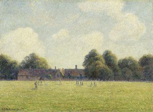 Hampton Court Green by Camille Pissarro Oil Painting