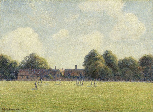 Hampton Court Green  by Camille Pissarro - Hand-Painted Oil Painting Reproduction