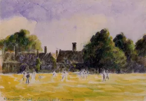 Hampton Court Green painting by Camille Pissarro
