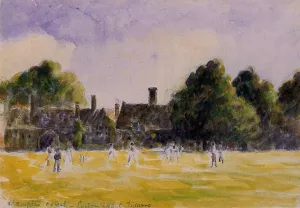 Hampton Court Green Oil painting by Camille Pissarro