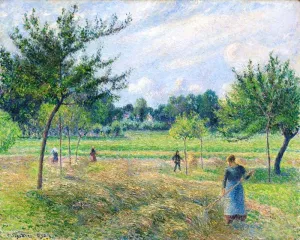 Haying Time Oil painting by Camille Pissarro