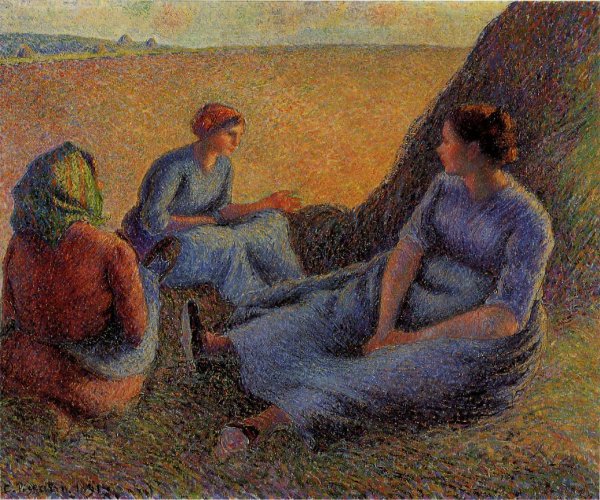 Haymakers at Rest by Camille Pissarro - Hand-Painted Oil Painting Reproduction