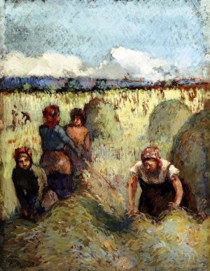 Haymaking by Camille Pissarro Oil Painting