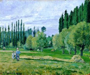 Haymaking by Camille Pissarro Oil Painting