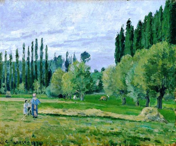 Haymaking by Camille Pissarro - Hand-Painted Oil Painting Reproduction