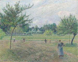 Haymaking at Eragny by Camille Pissarro Oil Painting