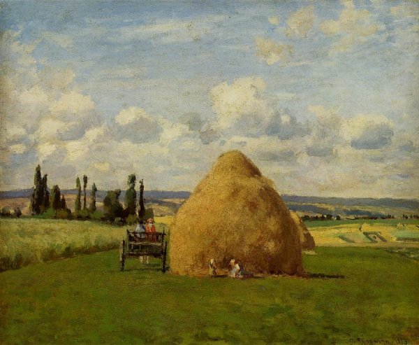 Haystack, Pontoise by Camille Pissarro - Hand-Painted Oil Painting Reproduction