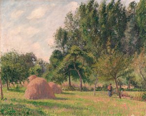 Haystacks, Morning, Eragny by Camille Pissarro Oil Painting
