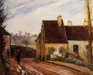 Homes near the Osny by Camille Pissarro Oil Painting