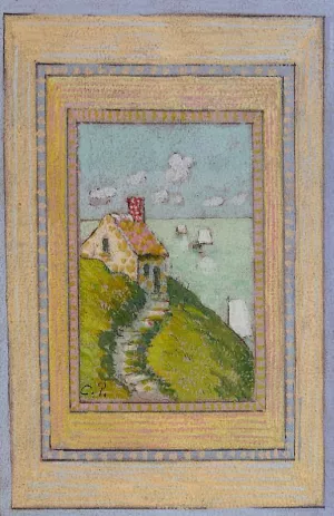 House on a Cliff by Camille Pissarro Oil Painting
