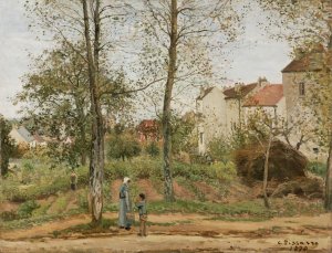 Houses at Bougival by Camille Pissarro Oil Painting