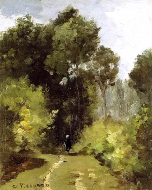 In the Woods painting by Camille Pissarro