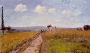 June Morning, View Over the Hills Over Pontoise by Camille Pissarro - Oil Painting Reproduction