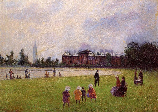 Kensington Gardens, London by Camille Pissarro - Hand-Painted Oil Painting Reproduction