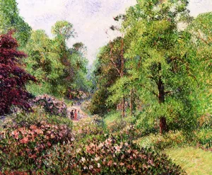 Kew Gardens, Alley of Rhododendrons by Camille Pissarro - Oil Painting Reproduction