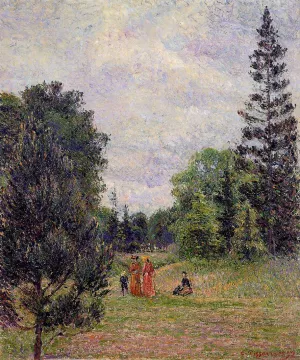 Kew Gardens, Crossroads Near the Pond by Camille Pissarro - Oil Painting Reproduction